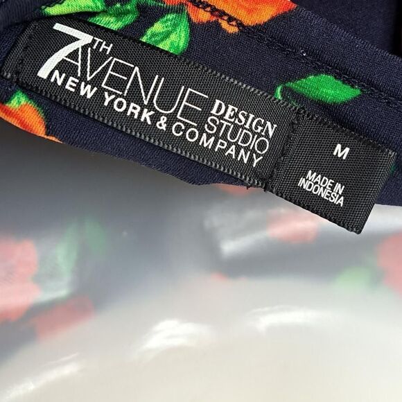 New York and Company 7th Avenue Design Studio Sleeveless Floral Print Blouse siz - Picture 5 of 7